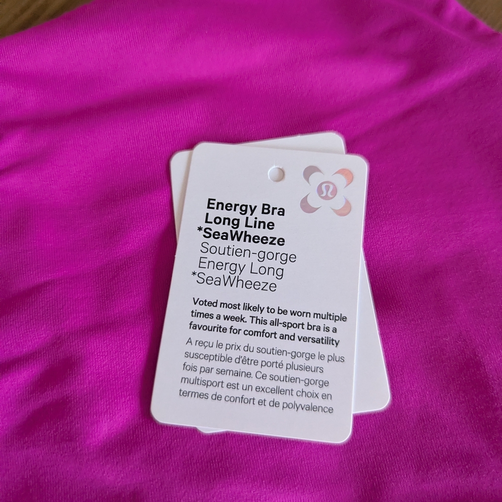 lululemon Long Line Energy Bra SeaWheeze - Picture 2 of 5
